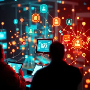 Futuristische Visualisierung von Social Listening und Marktforschung in sozialen Medien