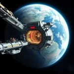 Kommerzielle Raumstation im Erdorbit mit Touristen und Wissenschaftlern